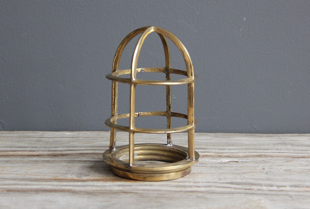 Nautical Brass Light Cage Cover