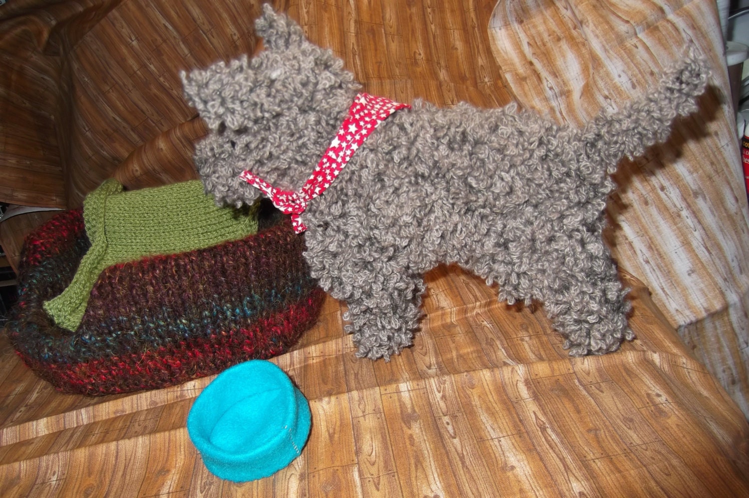 Cuddly Curly Knitted Dog