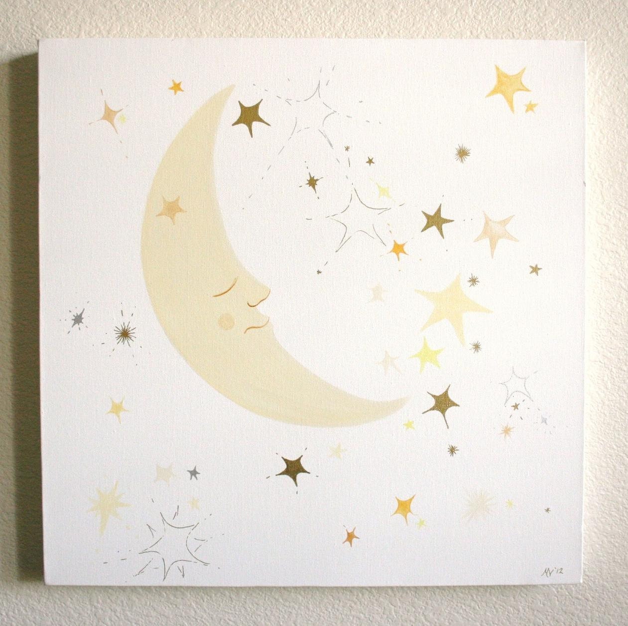 Simple Wish - Original painting with gold leaf