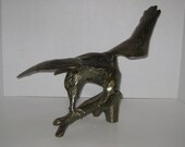 Vintage Brass Eagle Large Figurine Statue