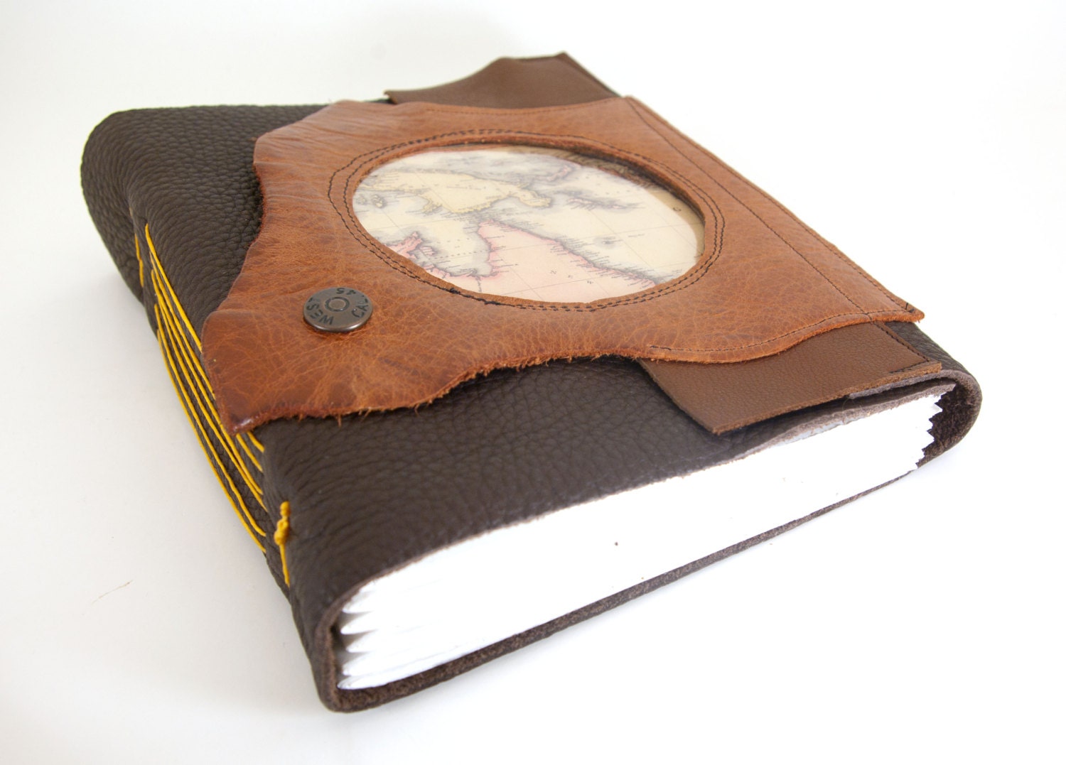 Wanderlust Leather Journal or Sketchbook (lg)  - Australia and Papa New Guinea