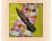Wood Athame "Celtic Mirror Flame" (Cedar Wood) OOAK