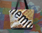 Tote Bag-made from an old billboard advertising the play, Little House On The Prairie