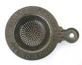 Antique 1915 Vintage Tin Town Talk Flour Advertising Top of Cup Sifter,  Kitchen Utensil