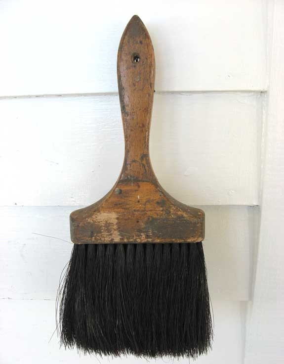 Vintage Large Wooden Wall Paint Brush with by kelleystreetvintage