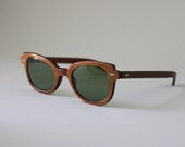 1950s Sunglasses / Vintage 50s Copper Sunnies / Non Prescription Vintage 50s Sun Glasses
