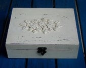 Tea box cream shabby chic / Tea bag box / Tea cabinet