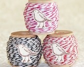 Bakers Twine Valentine Sampler, 60 Yards on Wood Spools, 4 ply,  Red, Pink, Black