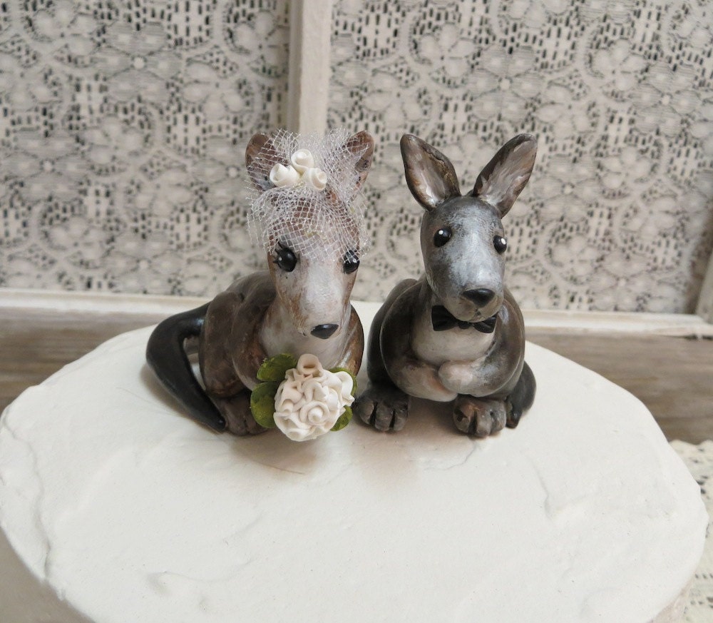 Kangaroo Wedding Cake Topper