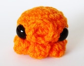 Huge Eyes Little Orange Mini Tiny Amigurumi Crochet Octopus Takochu