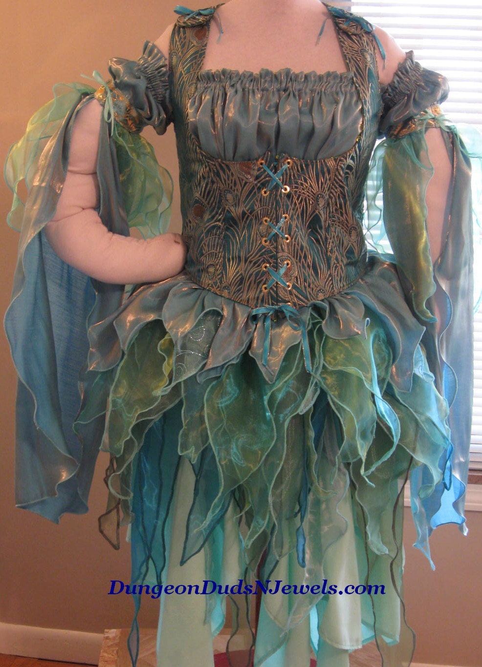DDNJ Choose Color Fabric Renaissance Fairy Pixie Sprite 4pc Cosplay Larp Anime Plus Custom  Made ANY Size