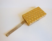 50s carry all / Gold Weave Vintage 1950's Evans Bag Carry All