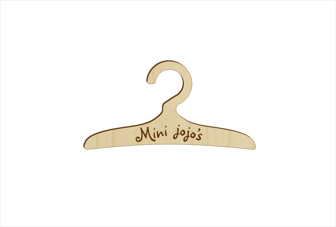 20 small engraved wood hangers