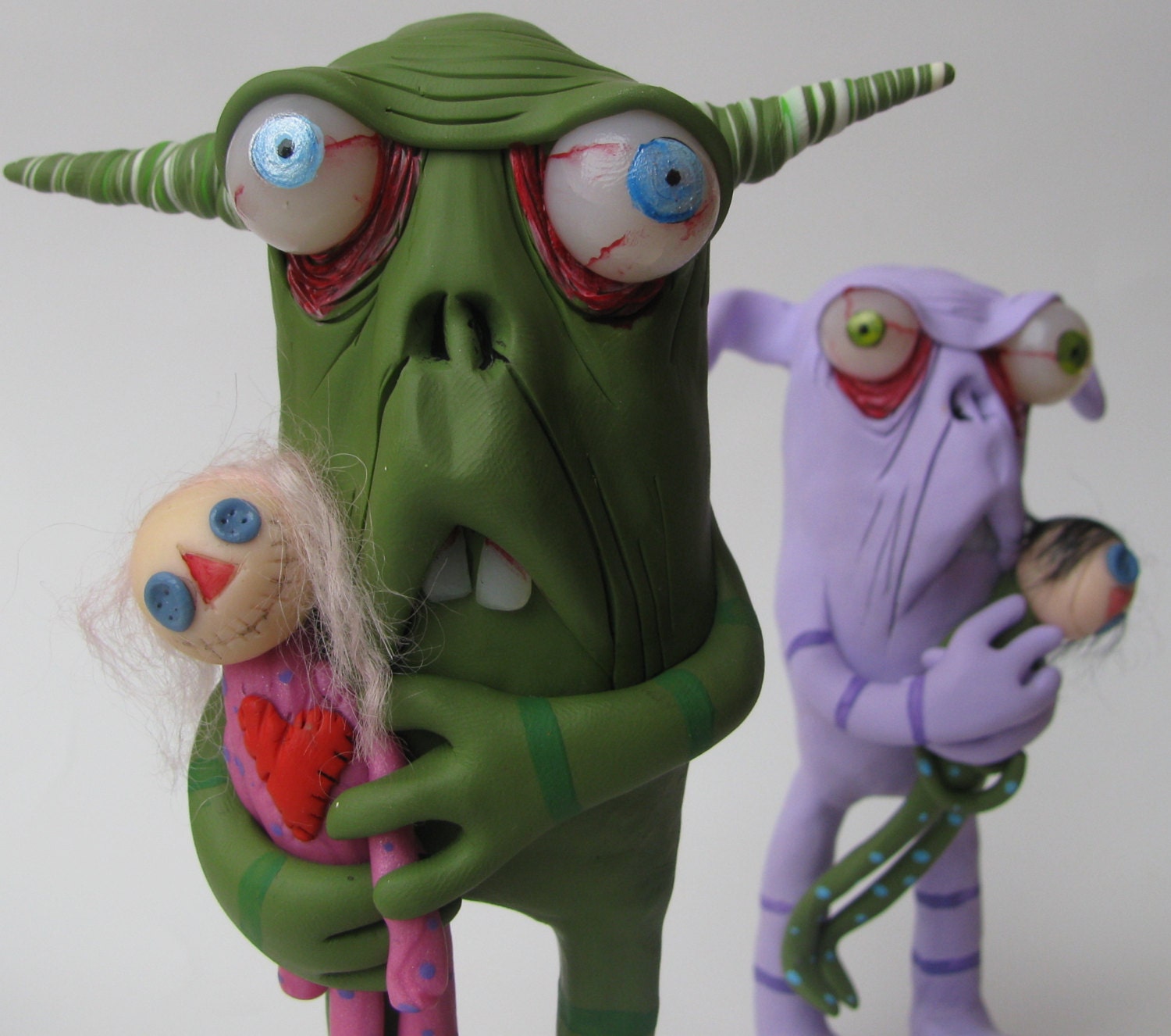 Lowbrow one of a kind clay ooak monster art doll sculpture Austin