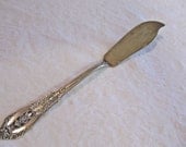 Vintage 1940s  Wallace Rose Point Sterling Silver Butter Knife