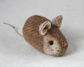 Mouse Plush Wool - Pocket Mouse - Sand Tweed