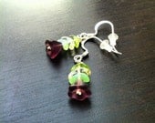 Plum & Lime Floral (Earrings)