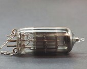 Vacuum Tube Necklace- Upcycled Silver Steampunk Jewelry