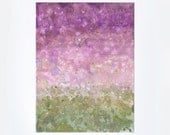 mulberry mauve morning, an original watercolor acrylic painting by Sarah Knight, purple pink green abstract art