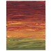 maroon mango phantasm, an original 8X10 inch abstract acrylic painting by Sarah Knight, red orange green color