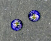 Earth Handmade Glass Cabochon 12mm GH32(10pcs)