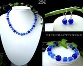 SALE - Royal Blue Glass Jewelry Set