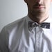Vintage Lavender SIlk Clip On Bow Tie - 1950s