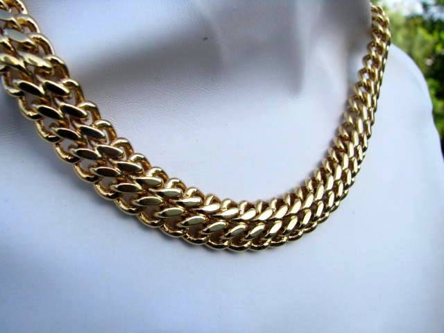 Monet Double Strand Braided Gold Necklace