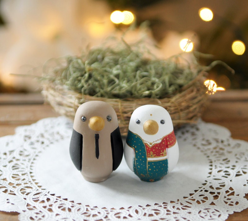 Wedding Cake Topper - Love Birds - Small Indian