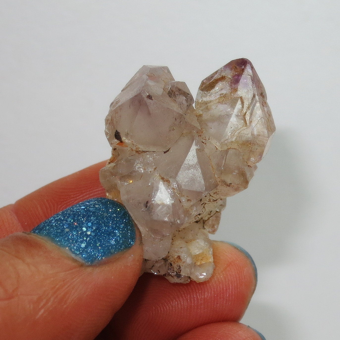 Arcturian Starbrary - Amethyst Elestial Quartz Crystal Point From - Madagascar