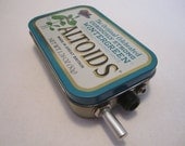Portable Mint Tin Guitar Amp, Headphone Amp, MP3 Amp w/ Speaker, Volume Control, & 10X Gain (Wintergreen Altoids)