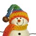 Needle Felted Snowman - snowmen decorations - 205