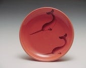 Narwhal Dessert Plate/  pottery