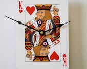 King of Hearts Card Clock Playing Card Clock