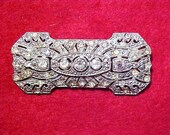 LITTLE NEMO Vintage Art Deco Sparkling Clear Rhinestone Bar Pin Signed LN/25