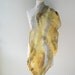 Nuno Felted Silk Organza Scarf Yellow, Lemon Zest and Grey