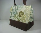 Insulated Lunch Purse - Seafoam and Green