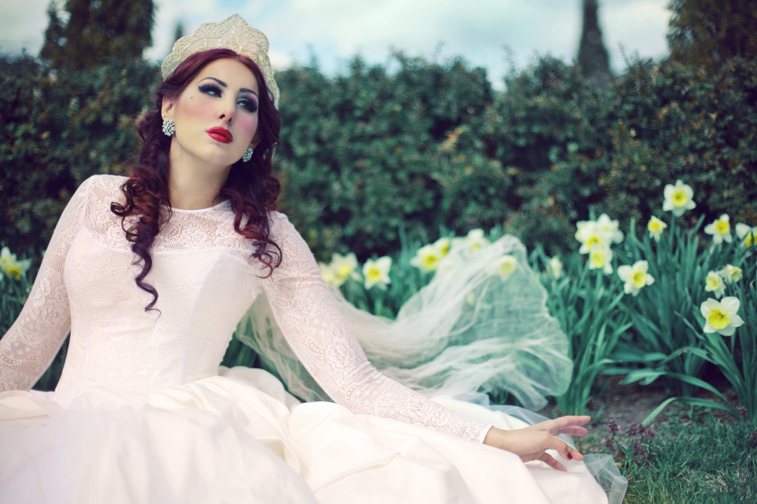 Corset Lace Wedding Ball Gown Fairytale Lovely Lady-Custom Size Color