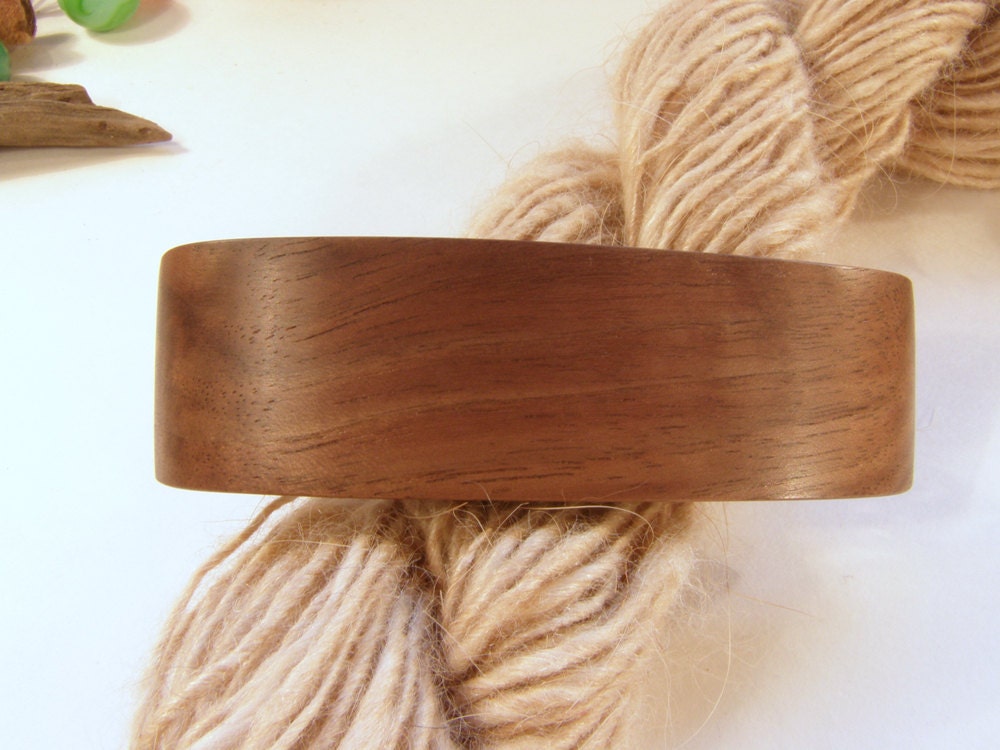Small Hair Clip, Black Walnut, wooden hair, handcrafted barrette, lifetime guarantee, hair toy, wood jewelry, chocolate brown accessory