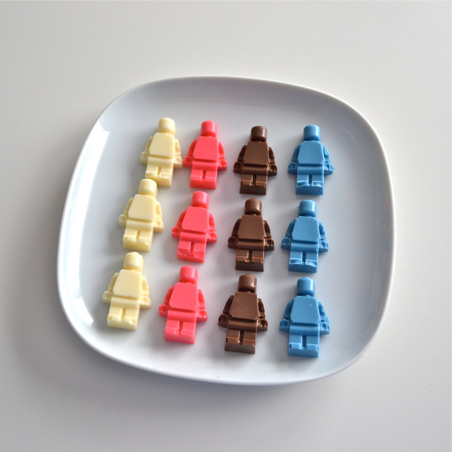 Building Block Men Chocolate Candy 48 Pieces