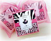 Bridal Shower Favors, Leopard print party favor, Shabby Chic Favor, Soap Favors, set of 10