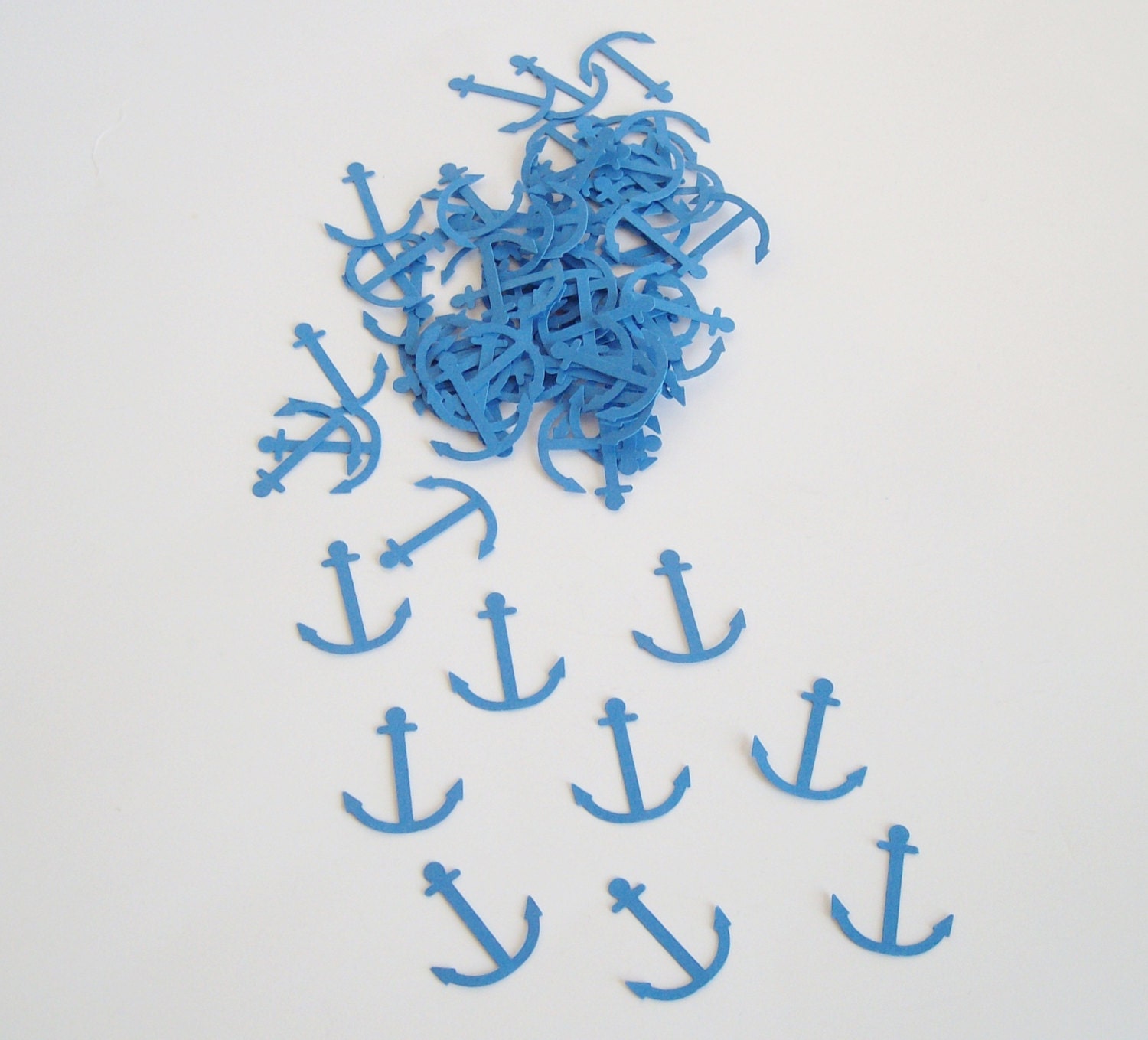 50 Anchors, anchor die cut, anchor punch out, nautical theme, beach theme,scrapbook embellishment, wedding supply, party supply