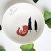 Bowl - Sleeping fox with pine trees