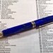 Blueberry Mesh Writing Pen Handcrafted