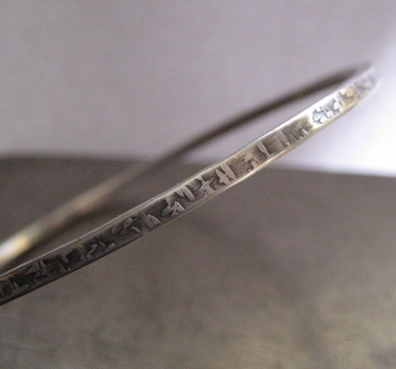 Tapestry Bangle/Sterling Silver Bracelet