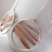 Round earrigns - Sterling silver and copper