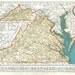 1/2 PRICE PRINT: Vintage Virginia Map, 1930s Vintage Map of Virginia