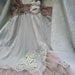TUNIC Top Camisole Romantic Fairy-like Flowing Flirty Flowing - Vintage Lingerie Make Over - Celery and Taupe