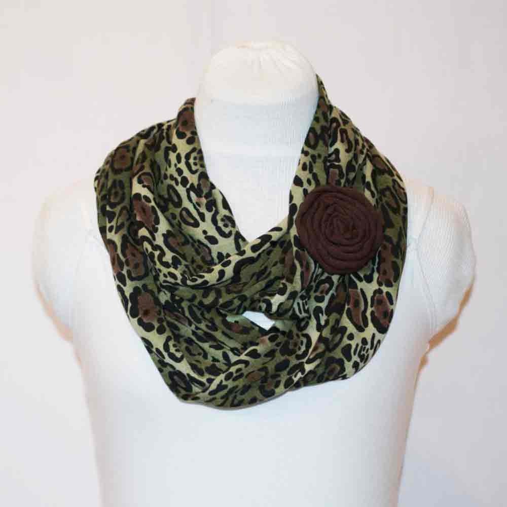 leopard jersey infinity scarf