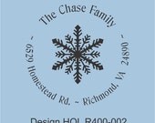 Custom Self Inking Stamp Happy Holiday  It's Snowing Again Design HOLR400-002